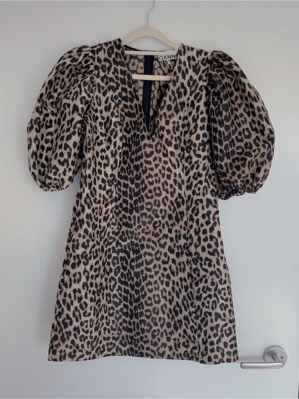 Ganni leopard print dress